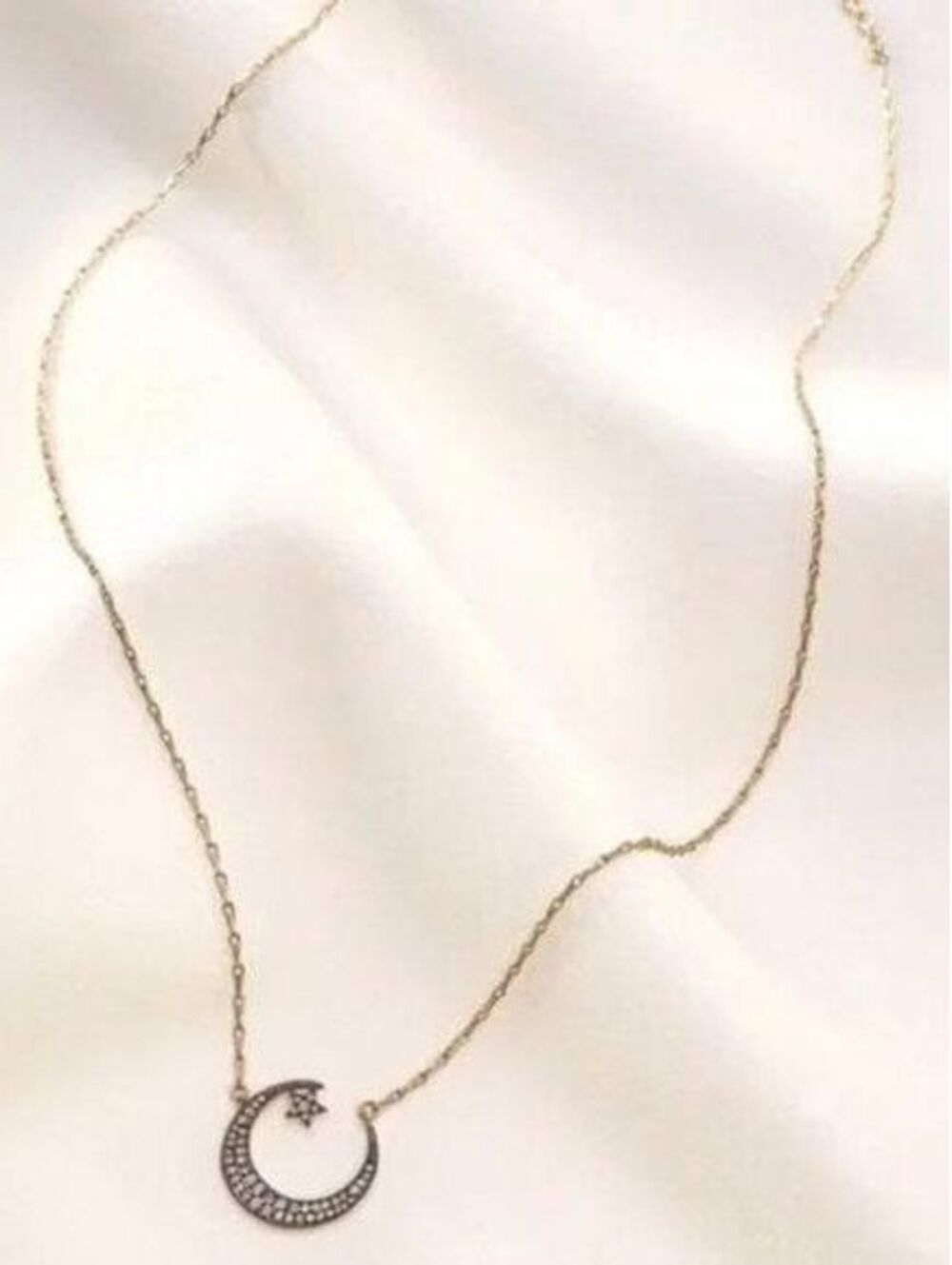 Stella & Dot Pave Crescent Necklace